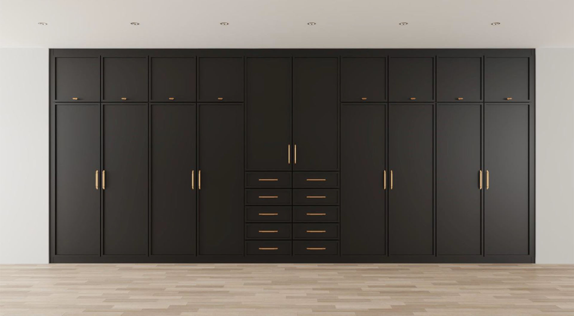 black matte lacquered shoe storage