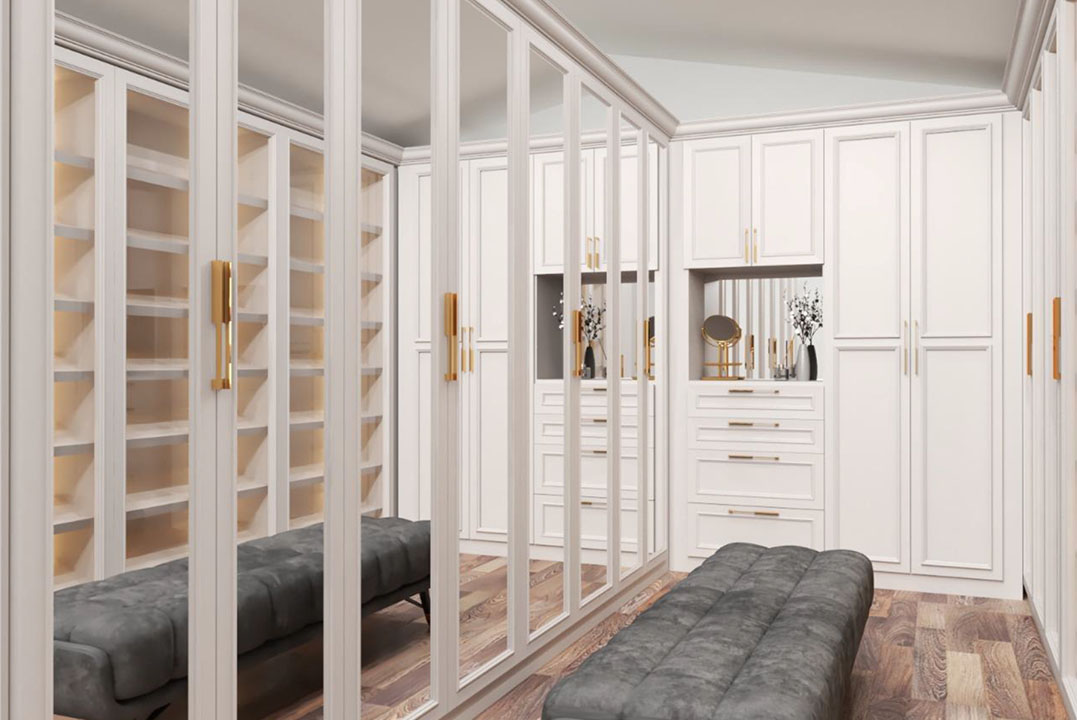 closet and beyond walk in closet mirror