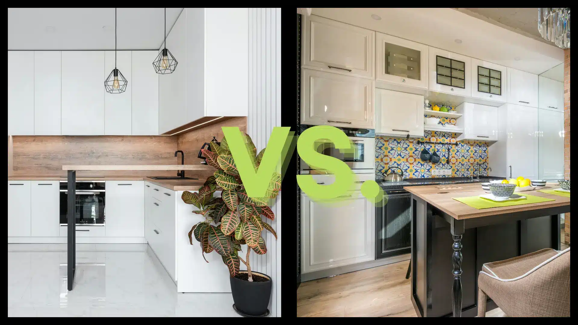 Shaker vs Flat-Panel Cabinets