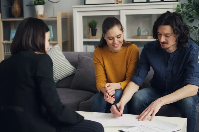 Professional closet designer consulting on custom closet