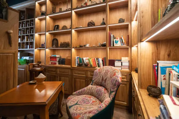 Custom closet cabinets enhancing home library design