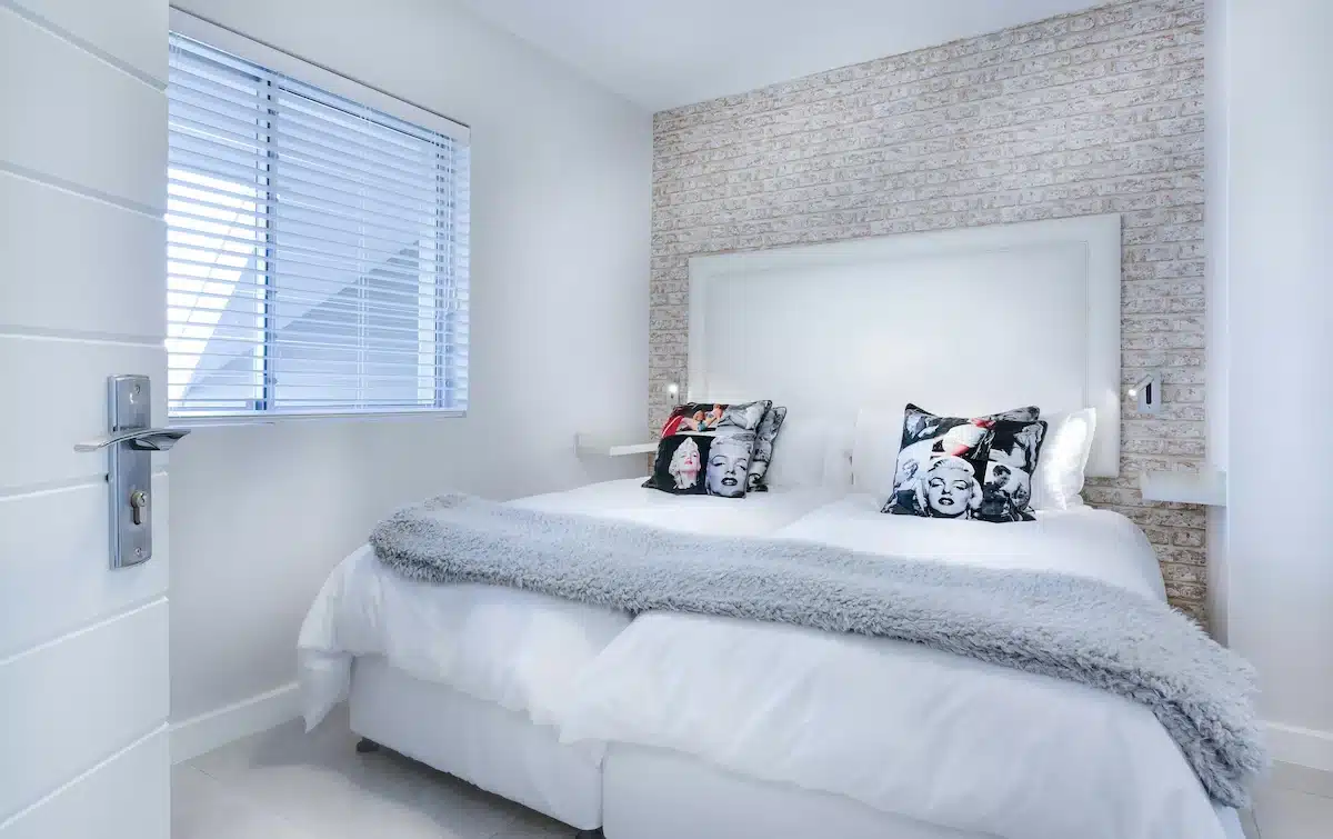 murphy wall bed folded down bedroom guest room white